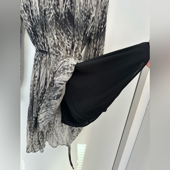 All Saints Feather-print Woven dress - Picture 10 of 15